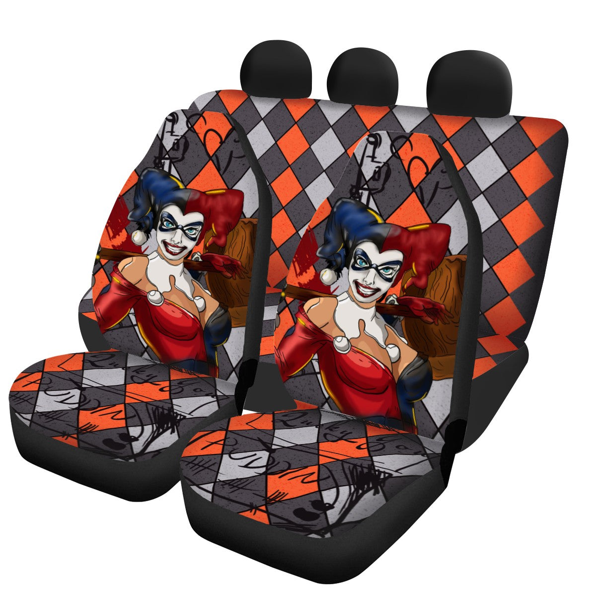 Harley Qulnn Custom 4Pcs Car Seat Covers