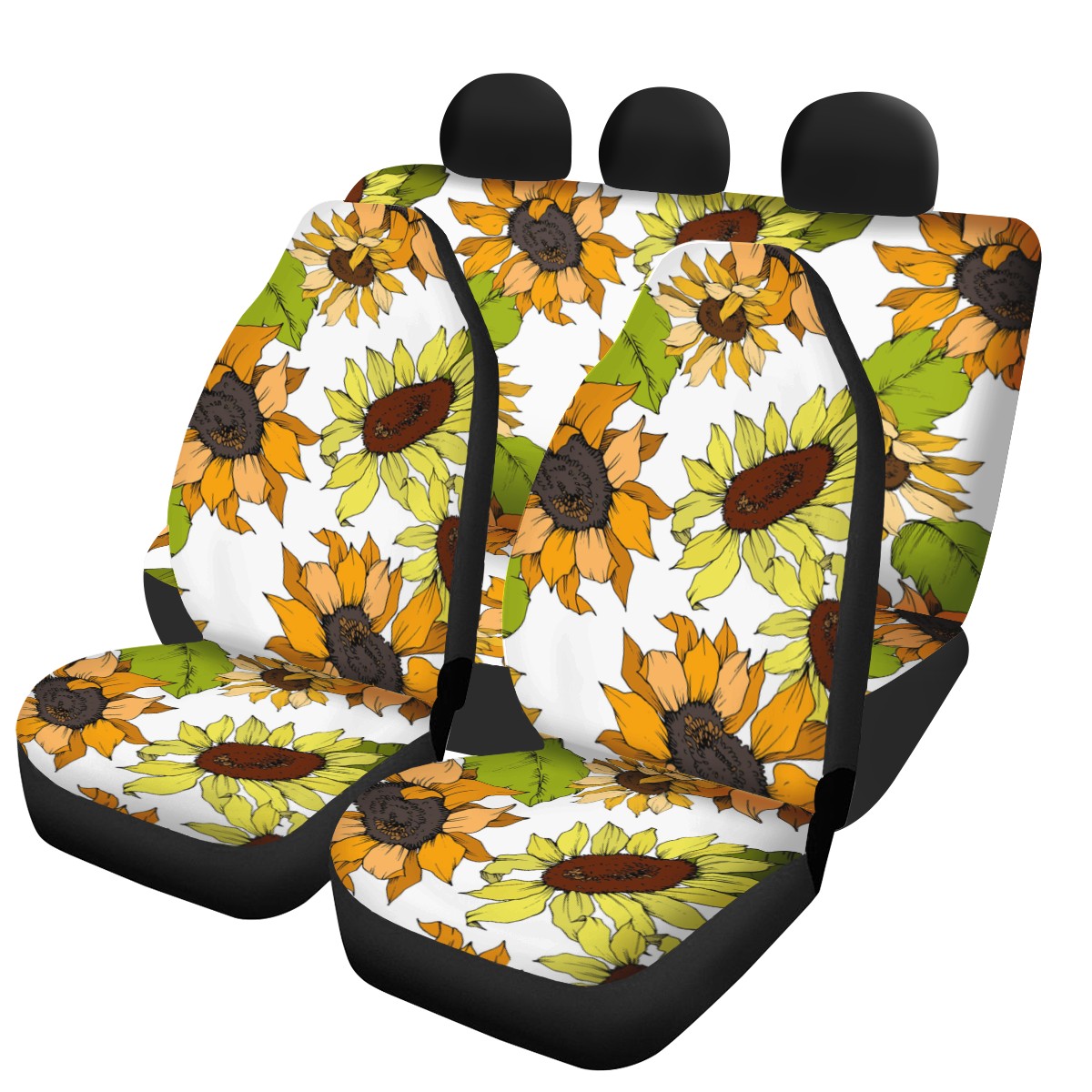 Sunflower Custom 4Pcs Car Seat Covers