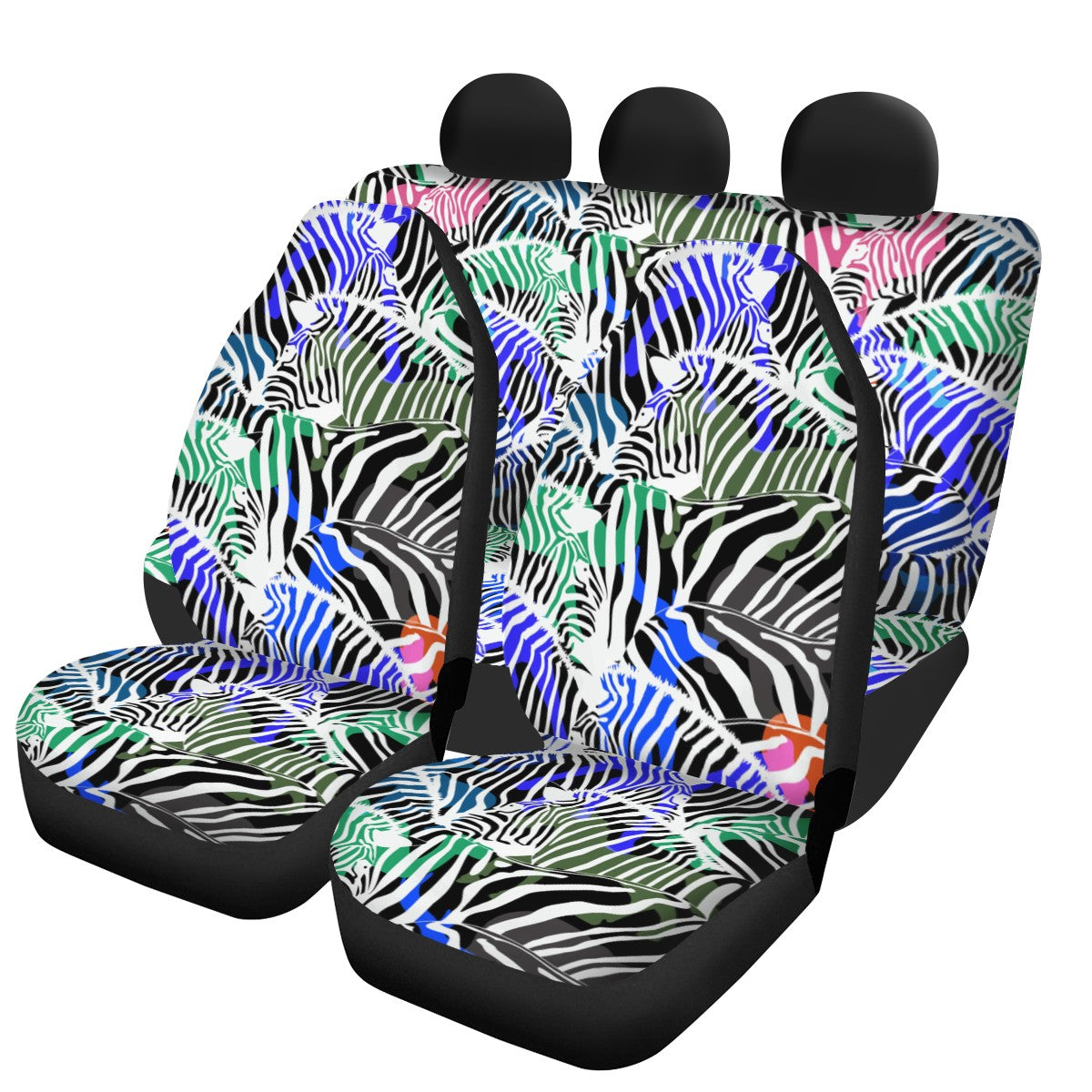 Zebra Custom 4Pcs Car Seat Covers