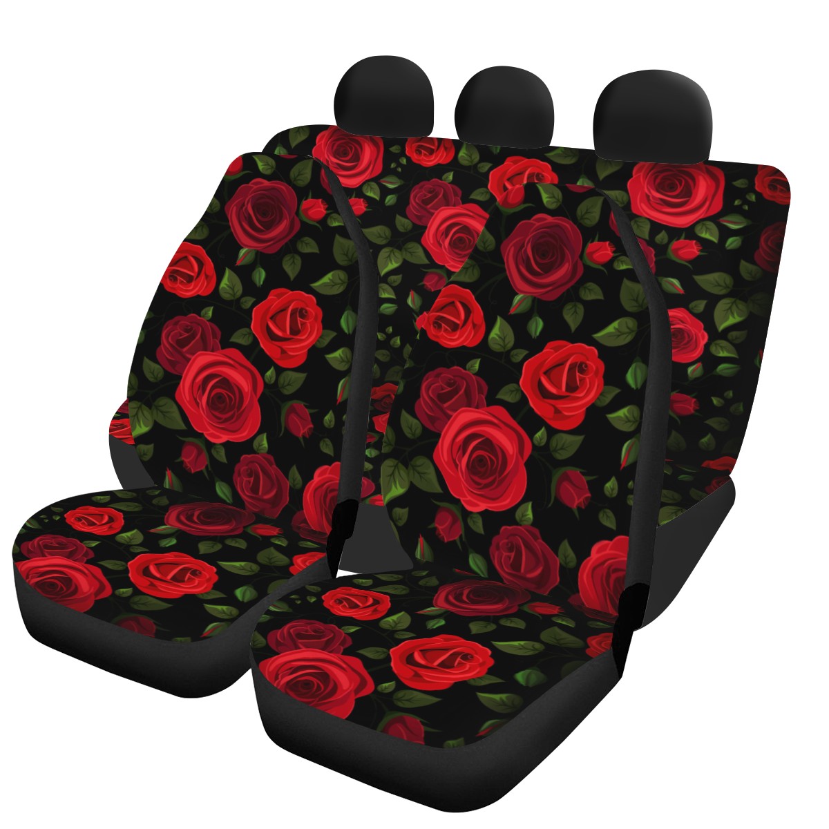 Rose Custom 4Pcs Car Seat Covers