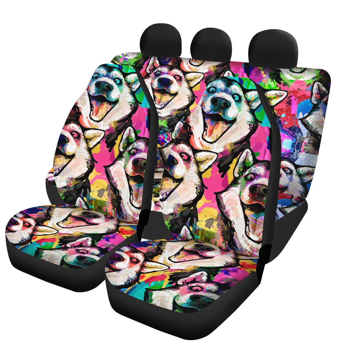 Huskie Custom 4Pcs Car Seat Covers