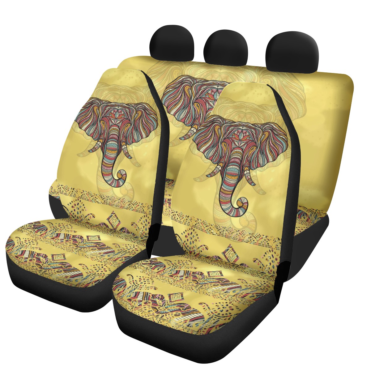 Elephant Custom 4Pcs Car Seat Covers