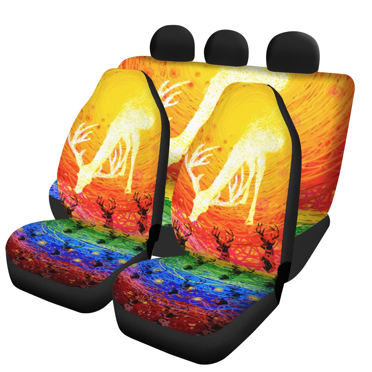 Deer Custom 4Pcs Car Seat Covers