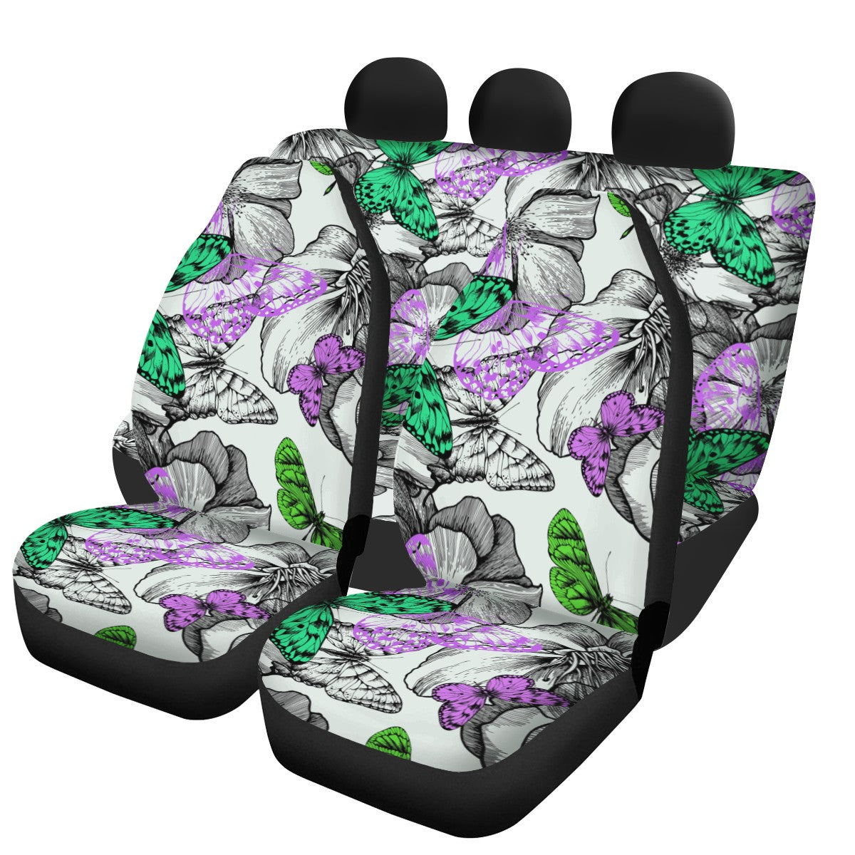 Butterfly Custom 4Pcs Car Seat Covers