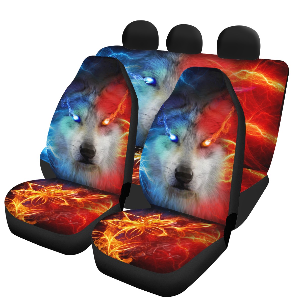 Dog Custom 4Pcs Car Seat Covers