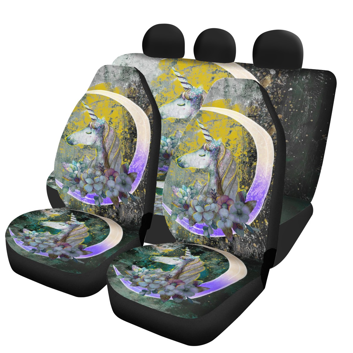 Unicorn Custom 4Pcs Car Seat Covers