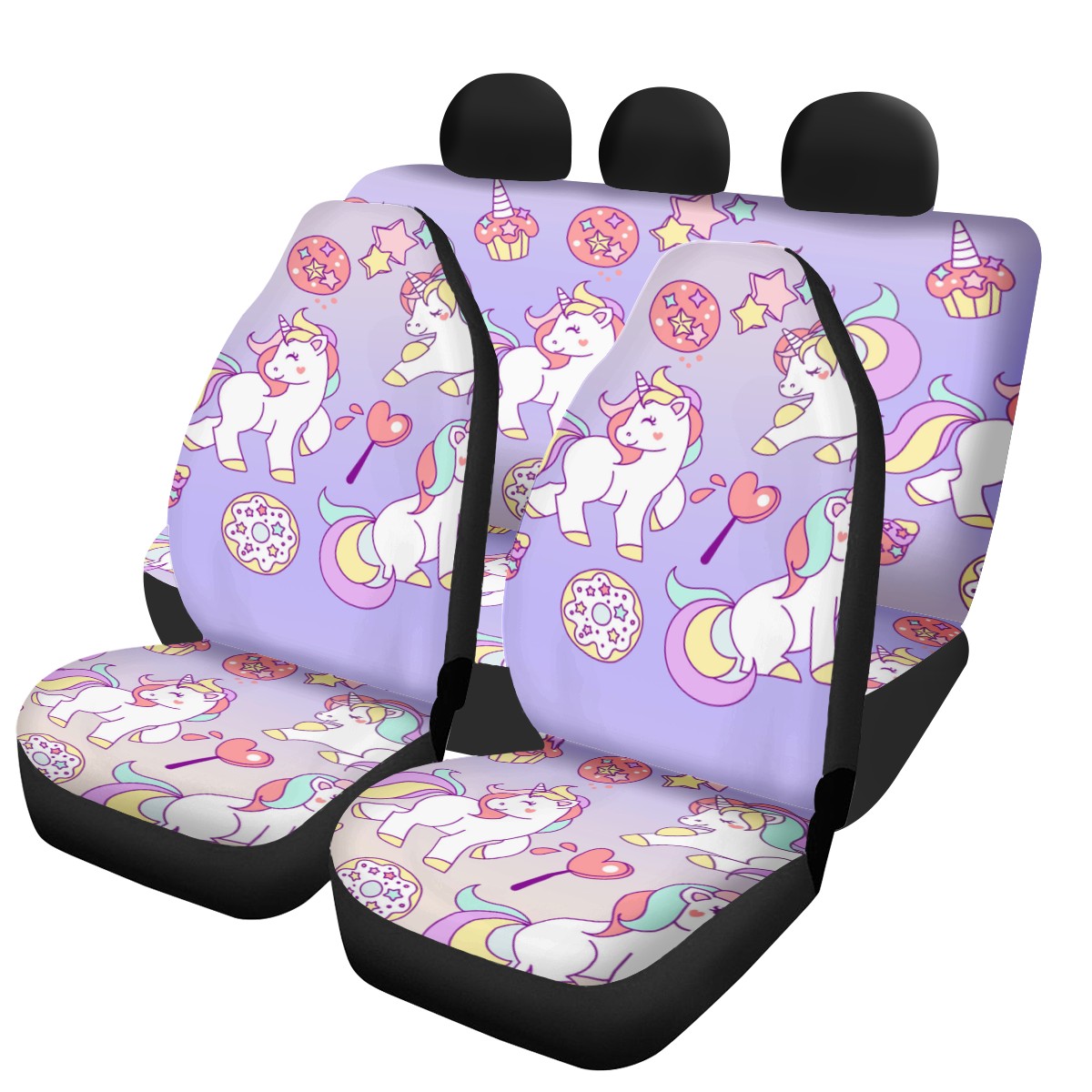 Unicorn Custom 4Pcs Car Seat Covers