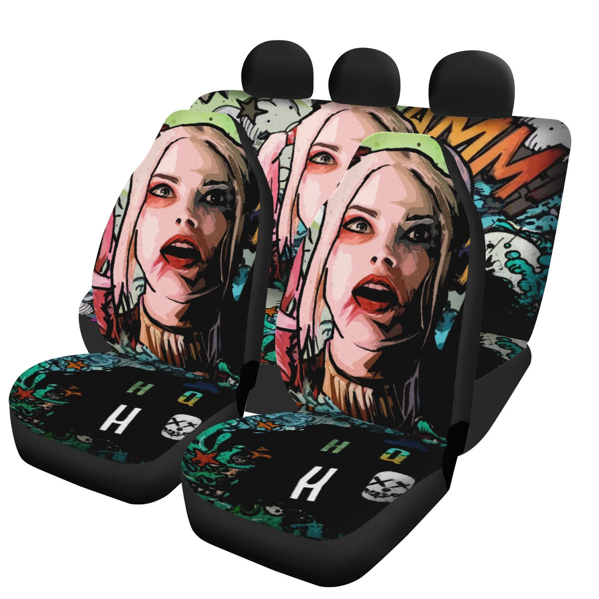 Harley Quinn Custom 4Pcs Car Seat Covers