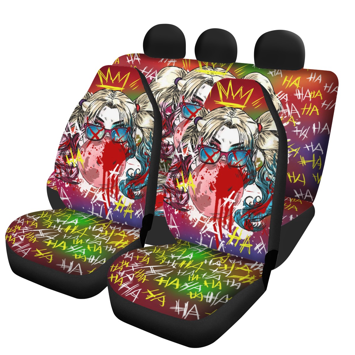 Harley Quinn Custom 4Pcs Car Seat Covers