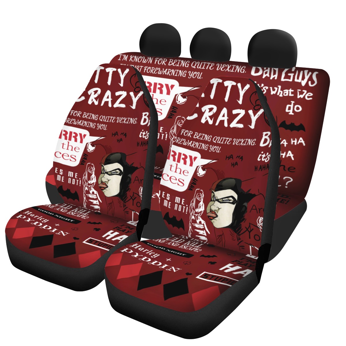 Harley Quinn Custom 4Pcs Car Seat Covers
