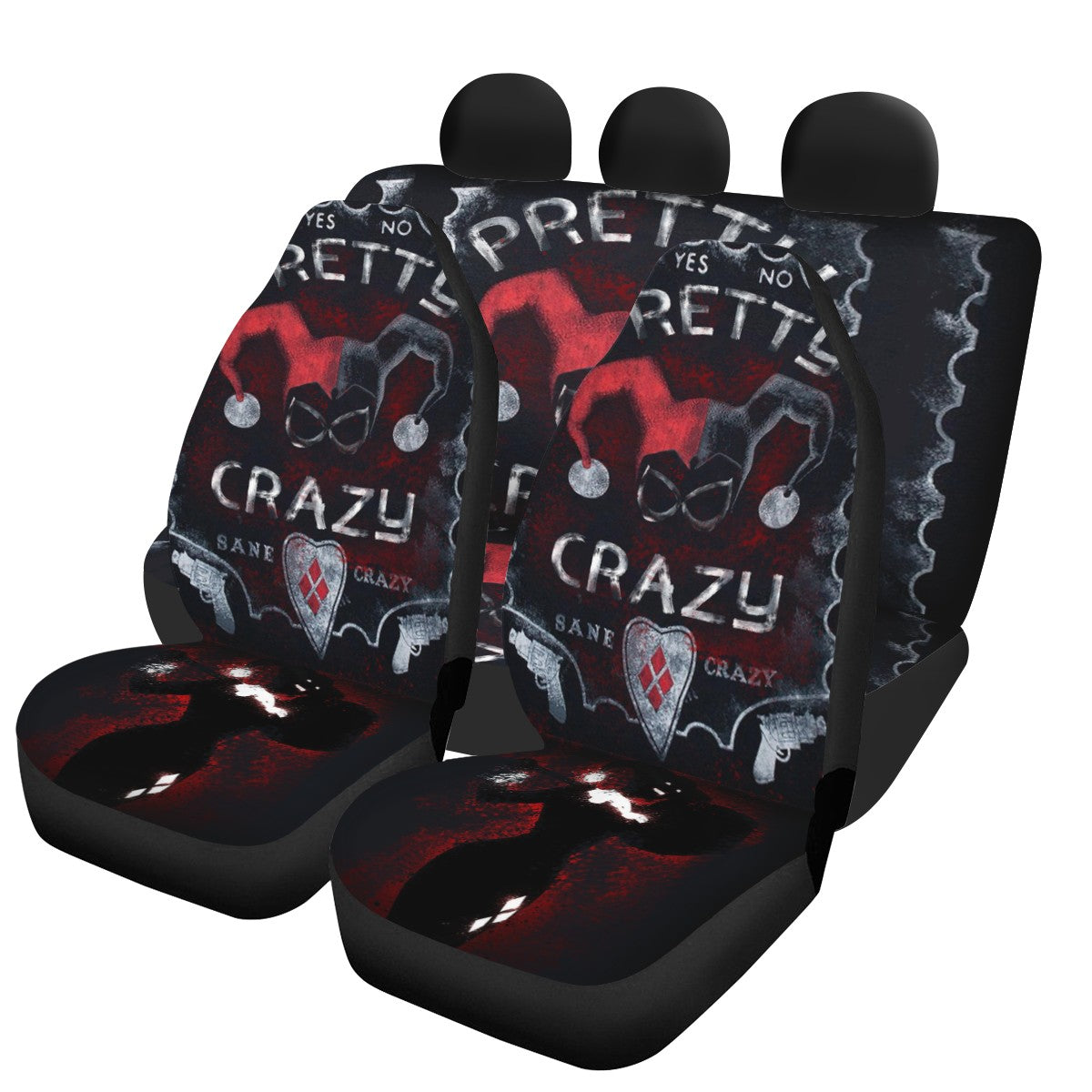Harley Quinn Custom 4Pcs Car Seat Covers