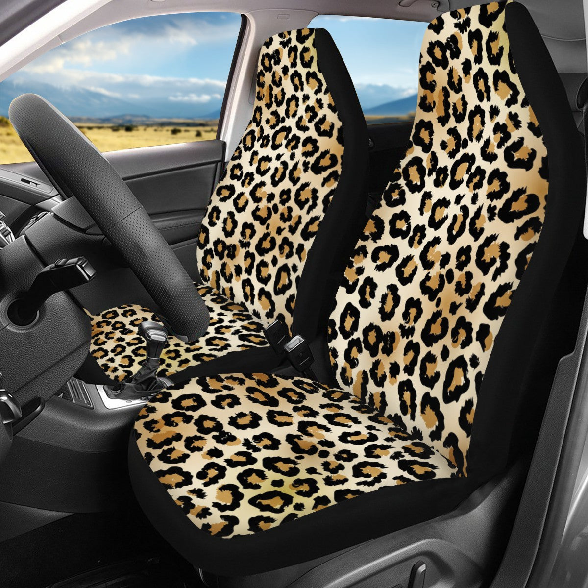 Leopard Custom 4Pcs Car Seat Covers