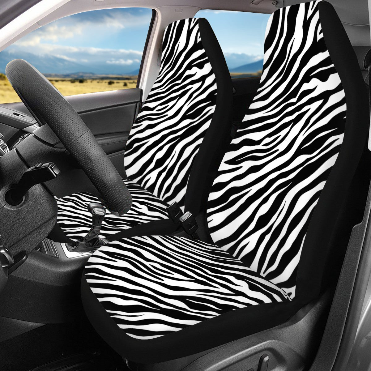 Zebra Custom 4Pcs Car Seat Covers