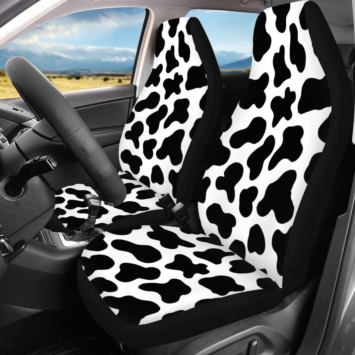 Cow Custom 4Pcs Car Seat Covers
