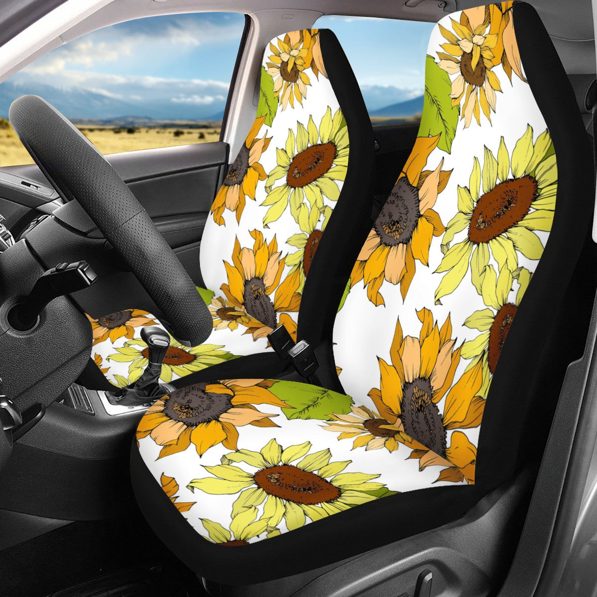 Sunflower Custom 4Pcs Car Seat Covers