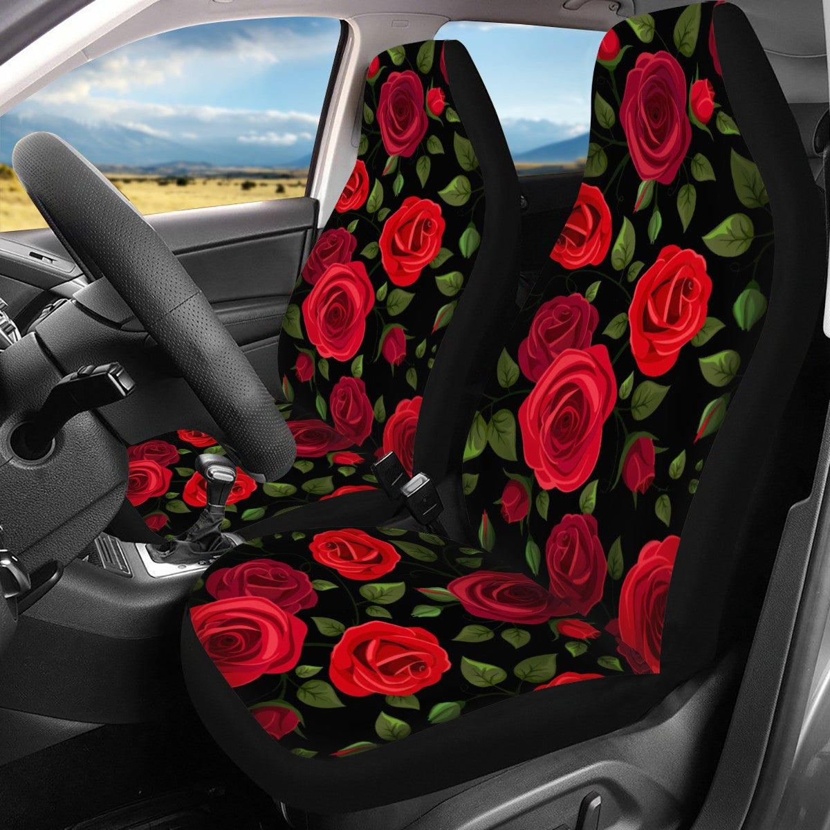 Rose Custom 4Pcs Car Seat Covers