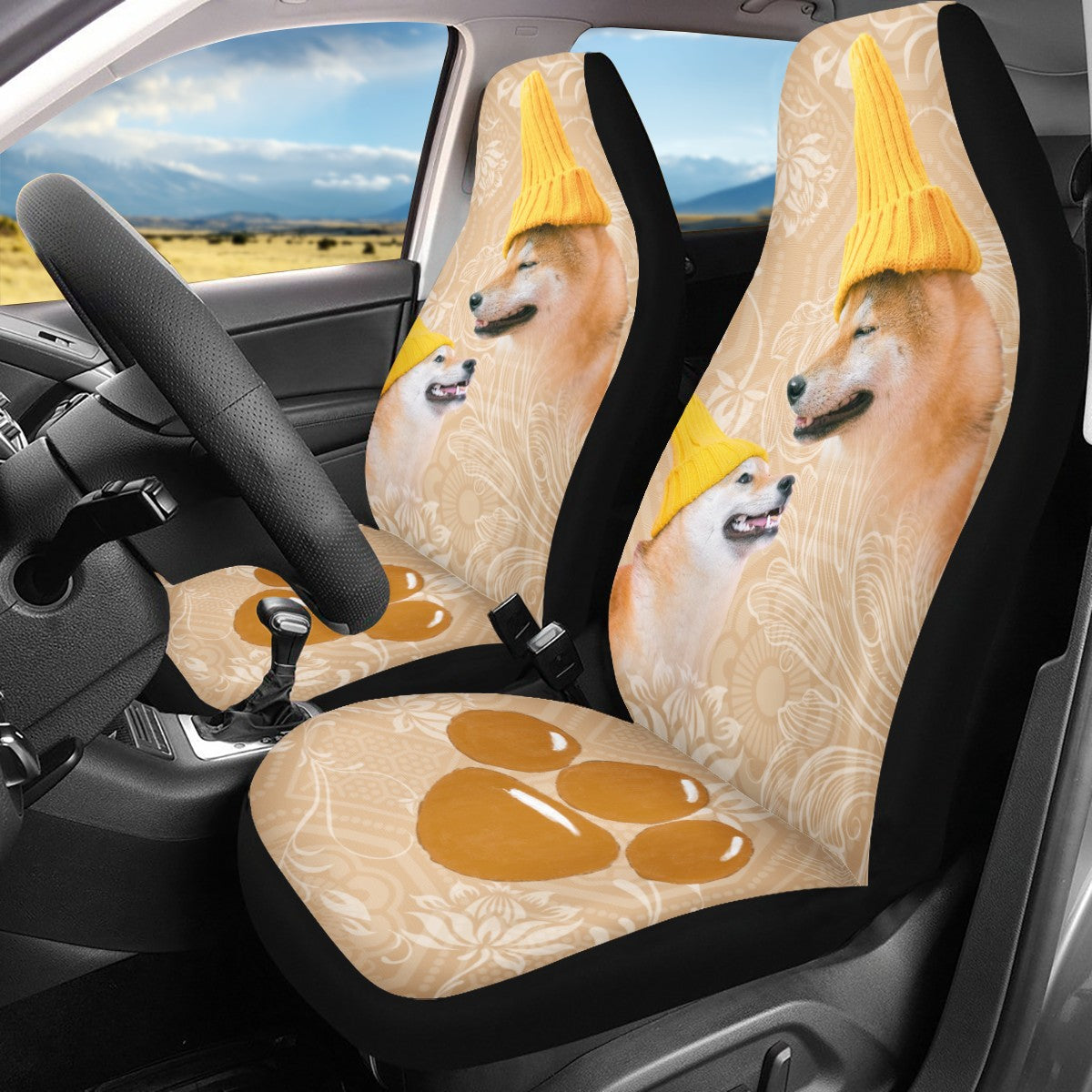 Dog Custom 4Pcs Car Seat Covers