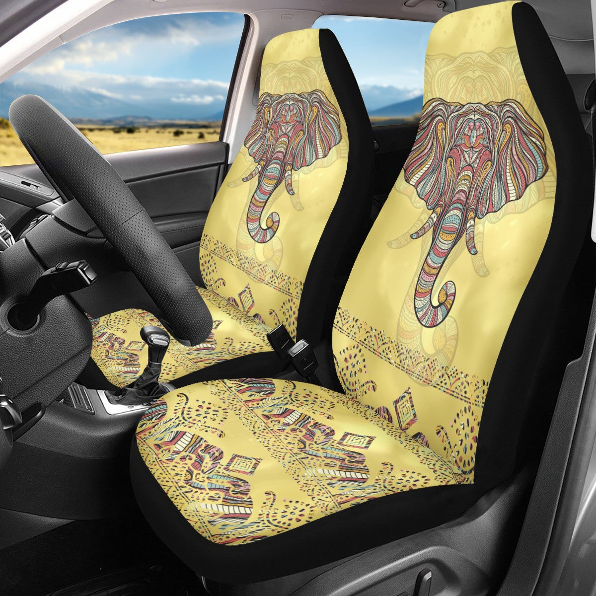 Elephant Custom 4Pcs Car Seat Covers