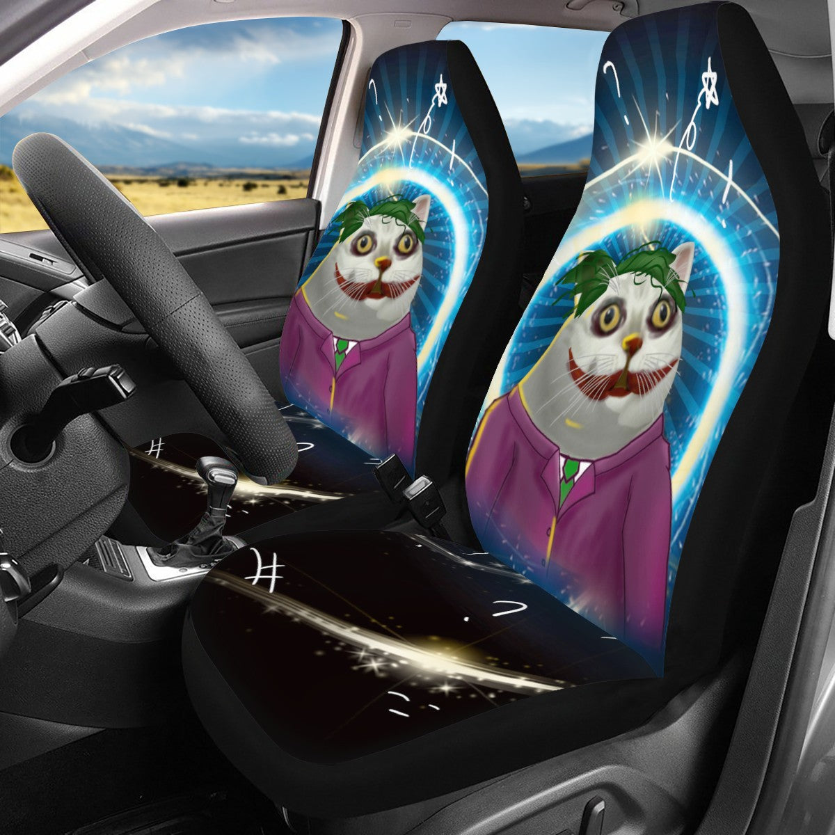Cat Custom 4Pcs Car Seat Covers