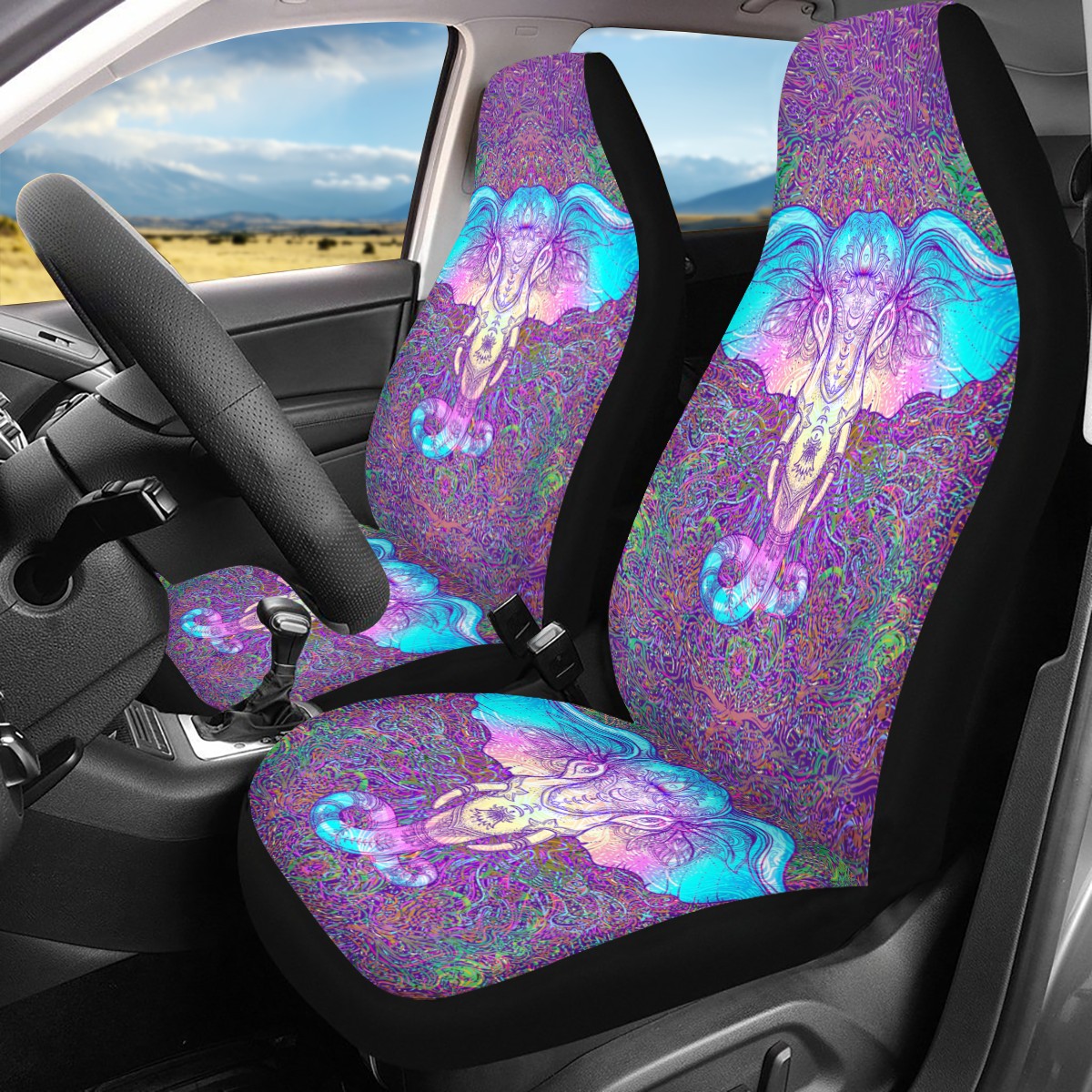 Elephant Car Seat Cover Set