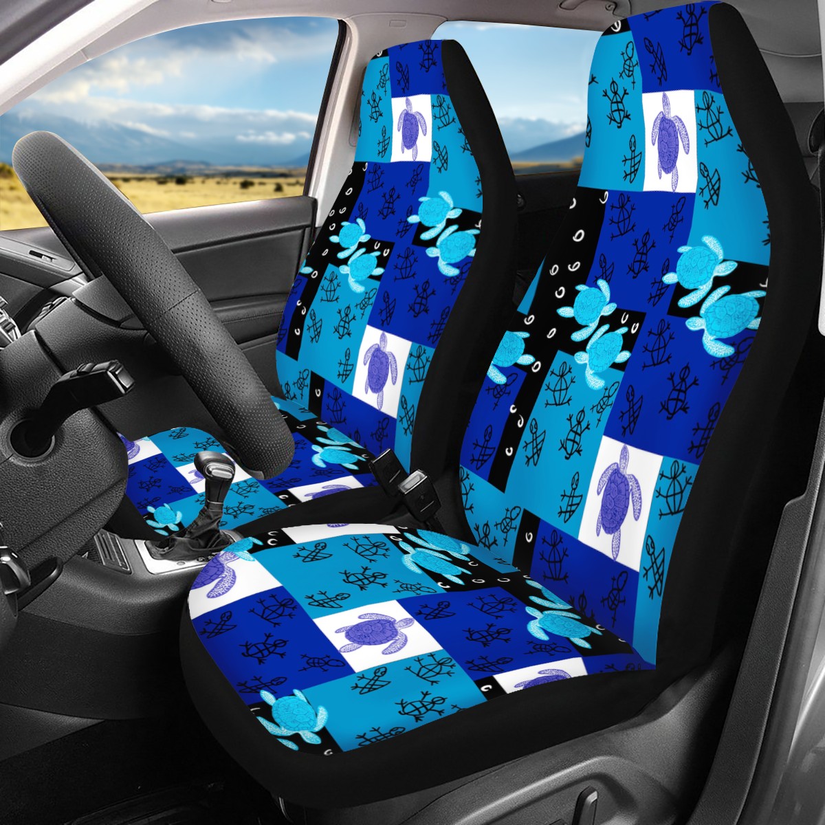 Sea turtle Custom 4Pcs Car Seat Covers