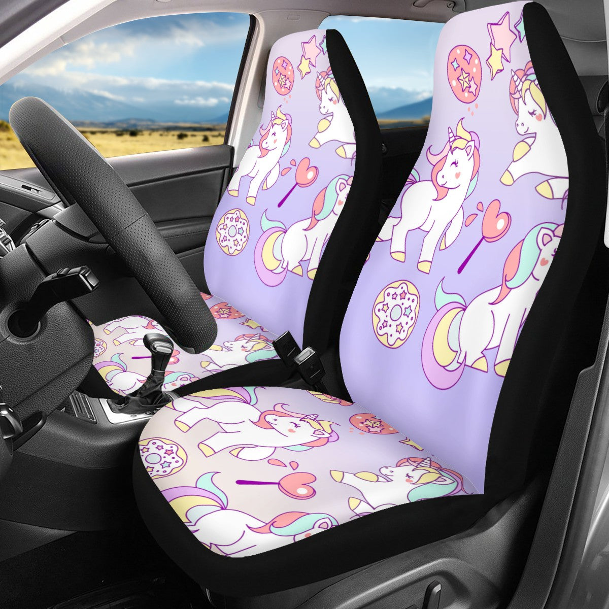 Unicorn Custom 4Pcs Car Seat Covers