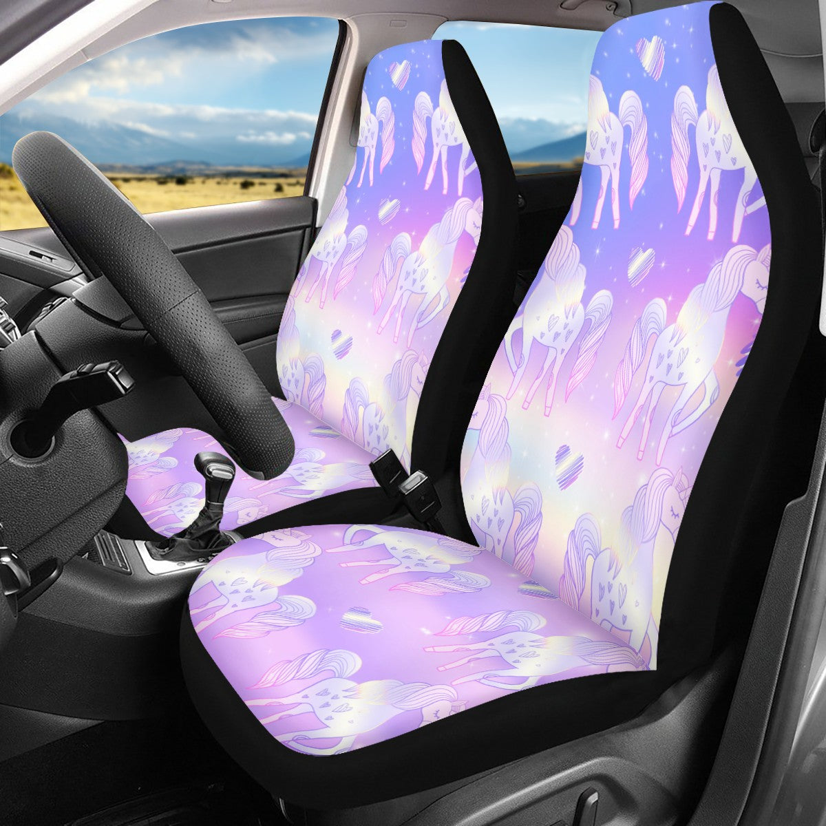 Unicorn Custom 4Pcs Car Seat Covers