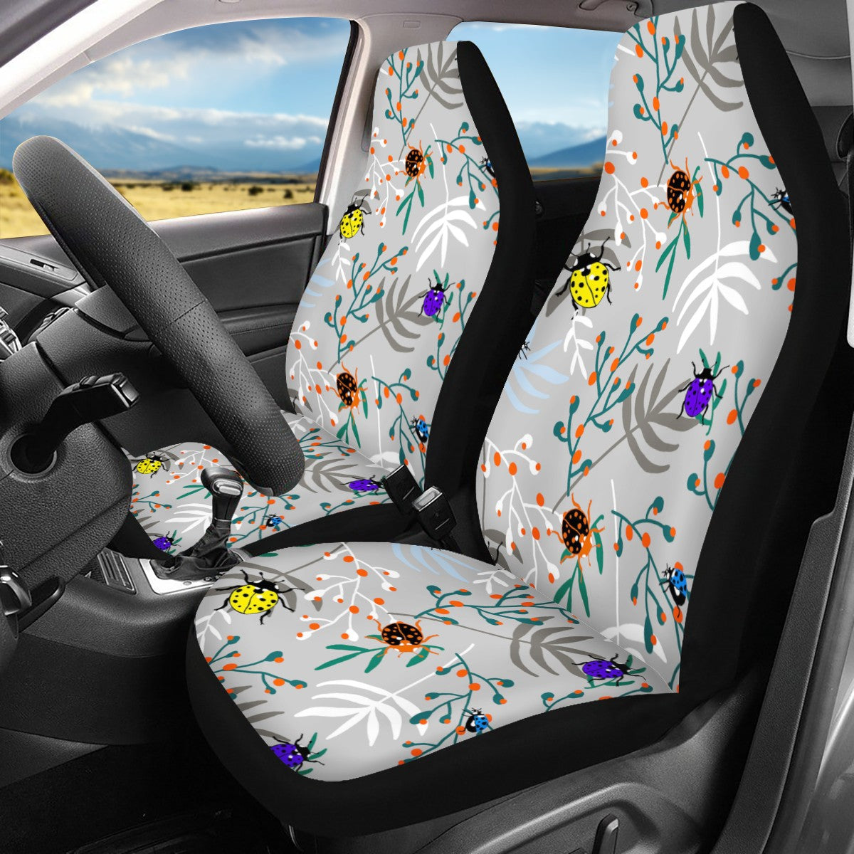Ladybug Custom 4Pcs Car Seat Covers