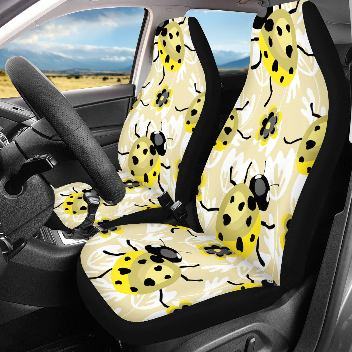 Ladybug Custom 4Pcs Car Seat Covers