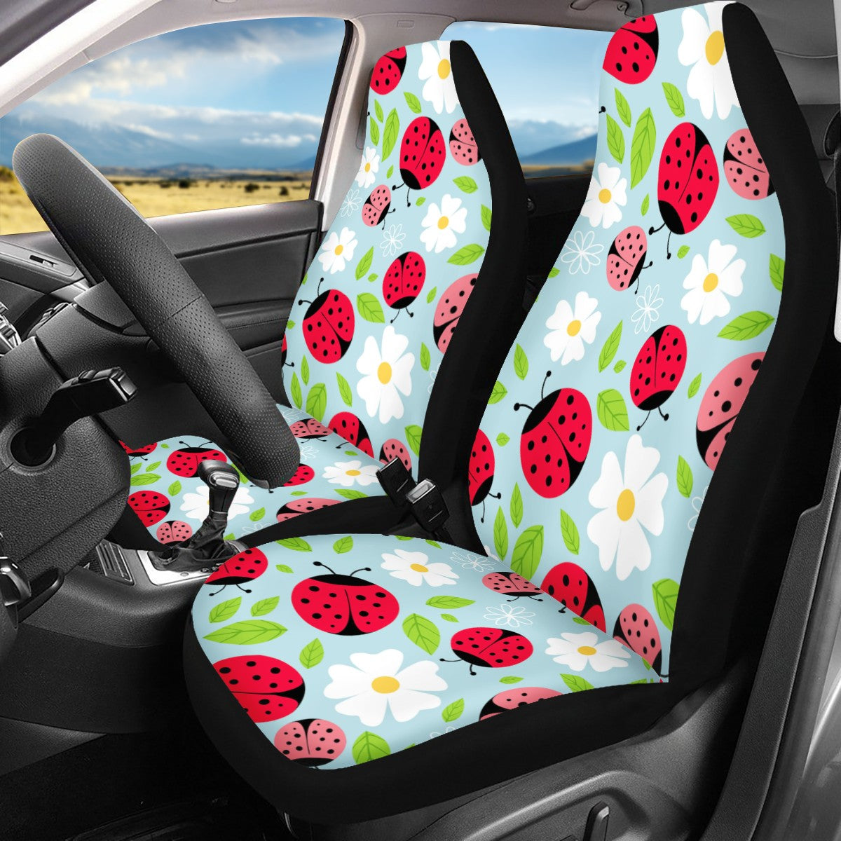 Ladybug Custom 4Pcs Car Seat Covers