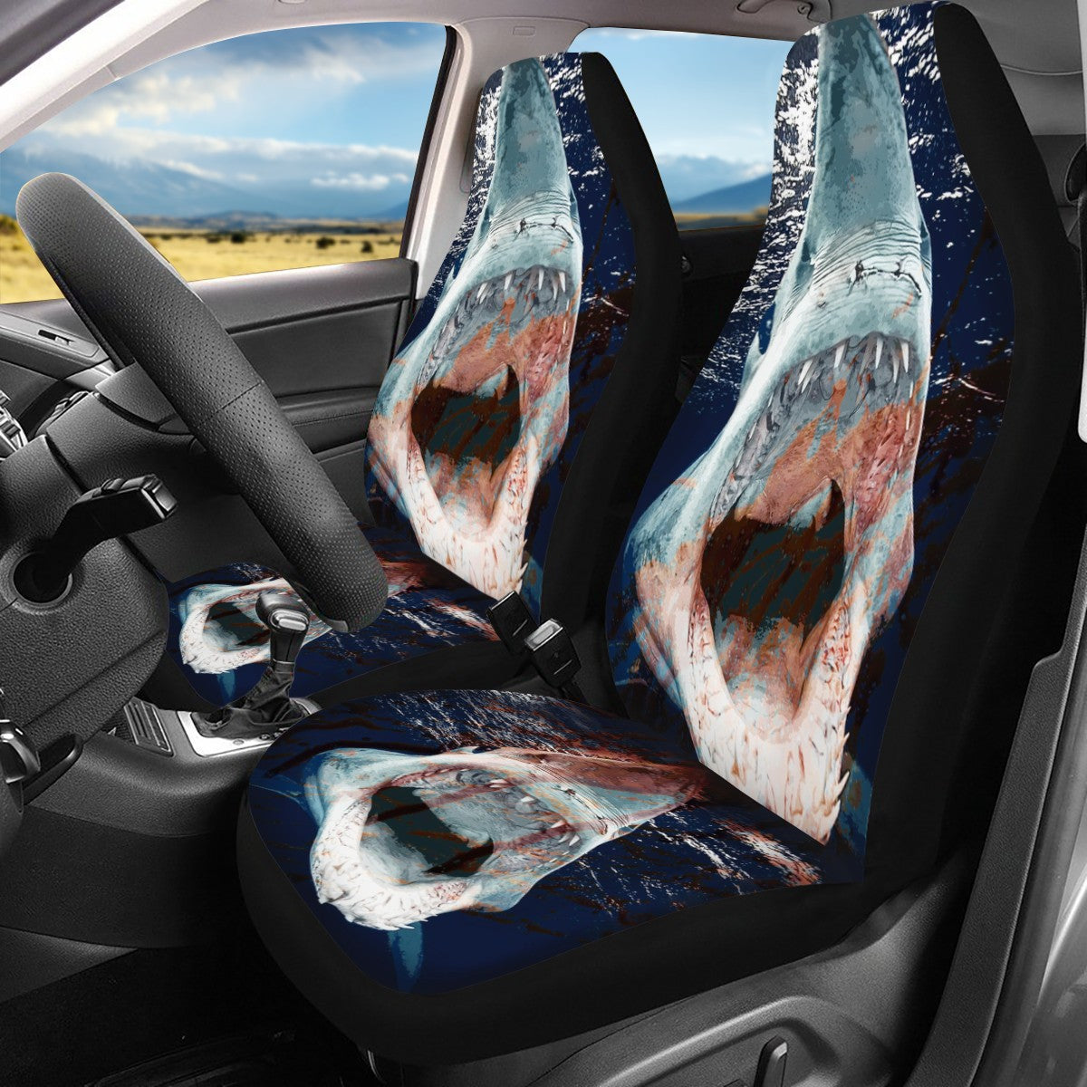 Shark Custom 5Pcs Car Seat Covers