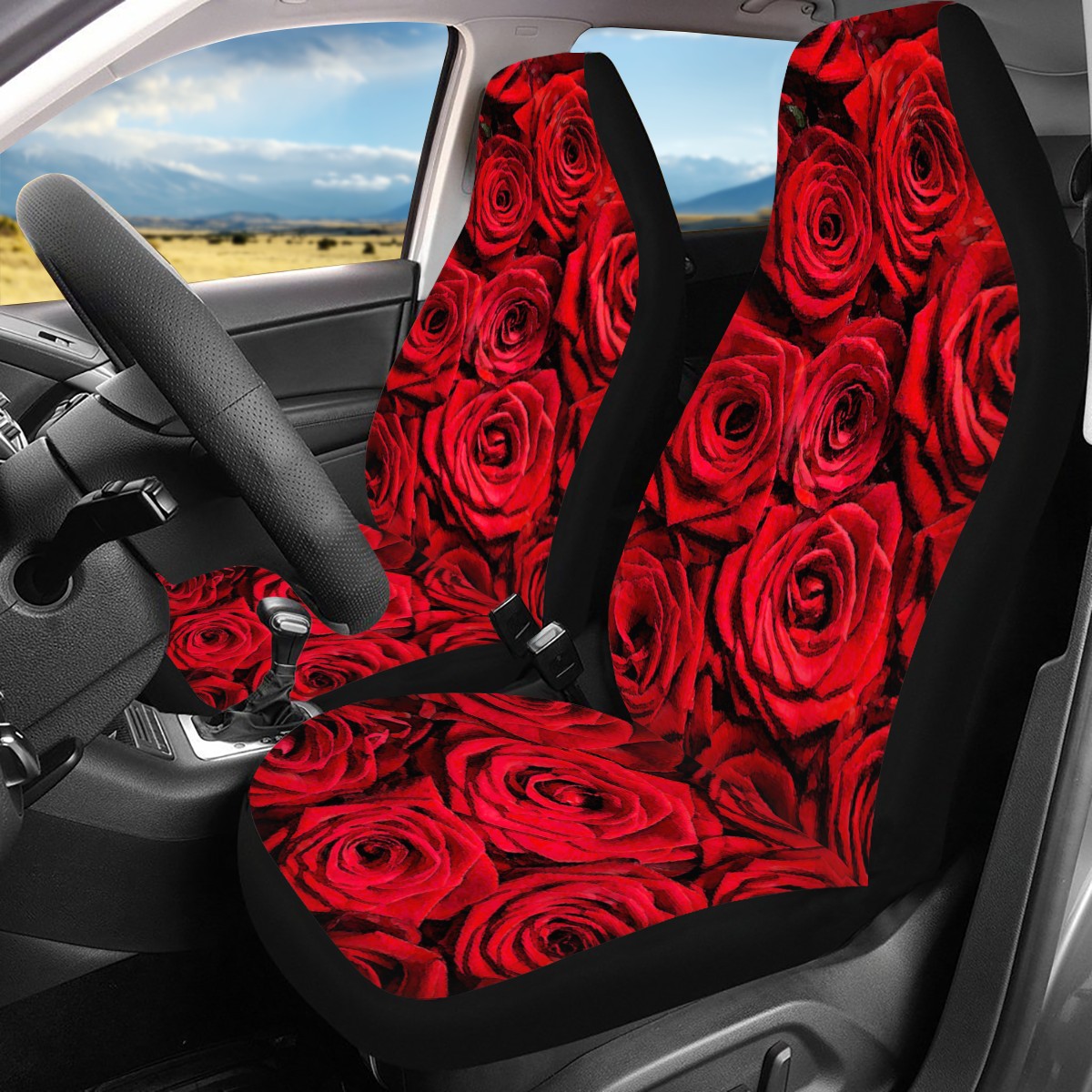 Rose Custom 5Pcs Car Seat Covers