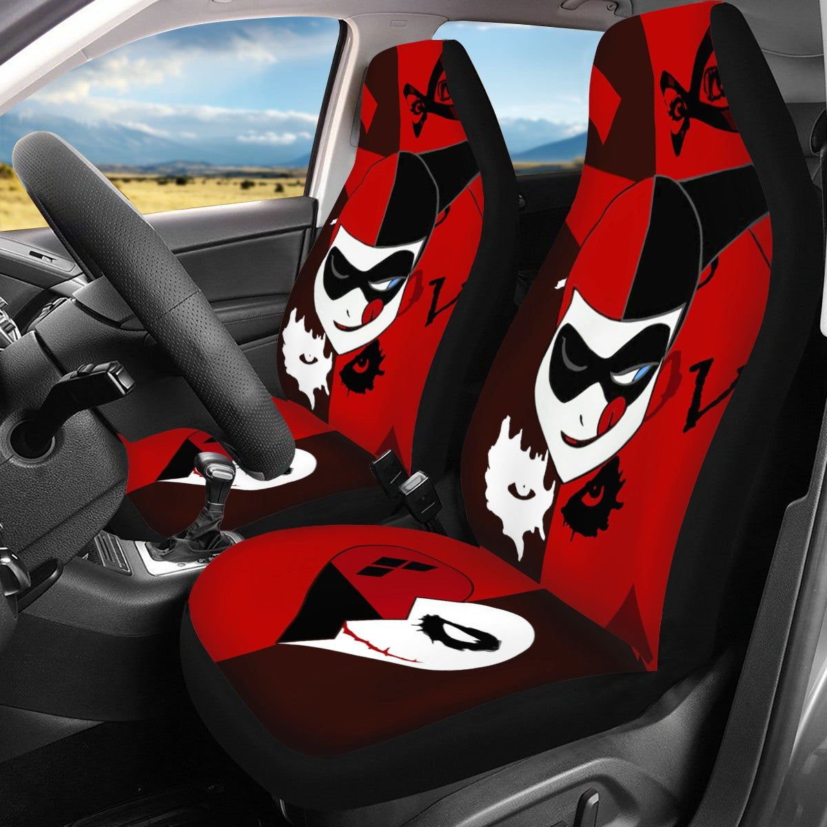 Harley Quinn Custom 4Pcs Car Seat Covers