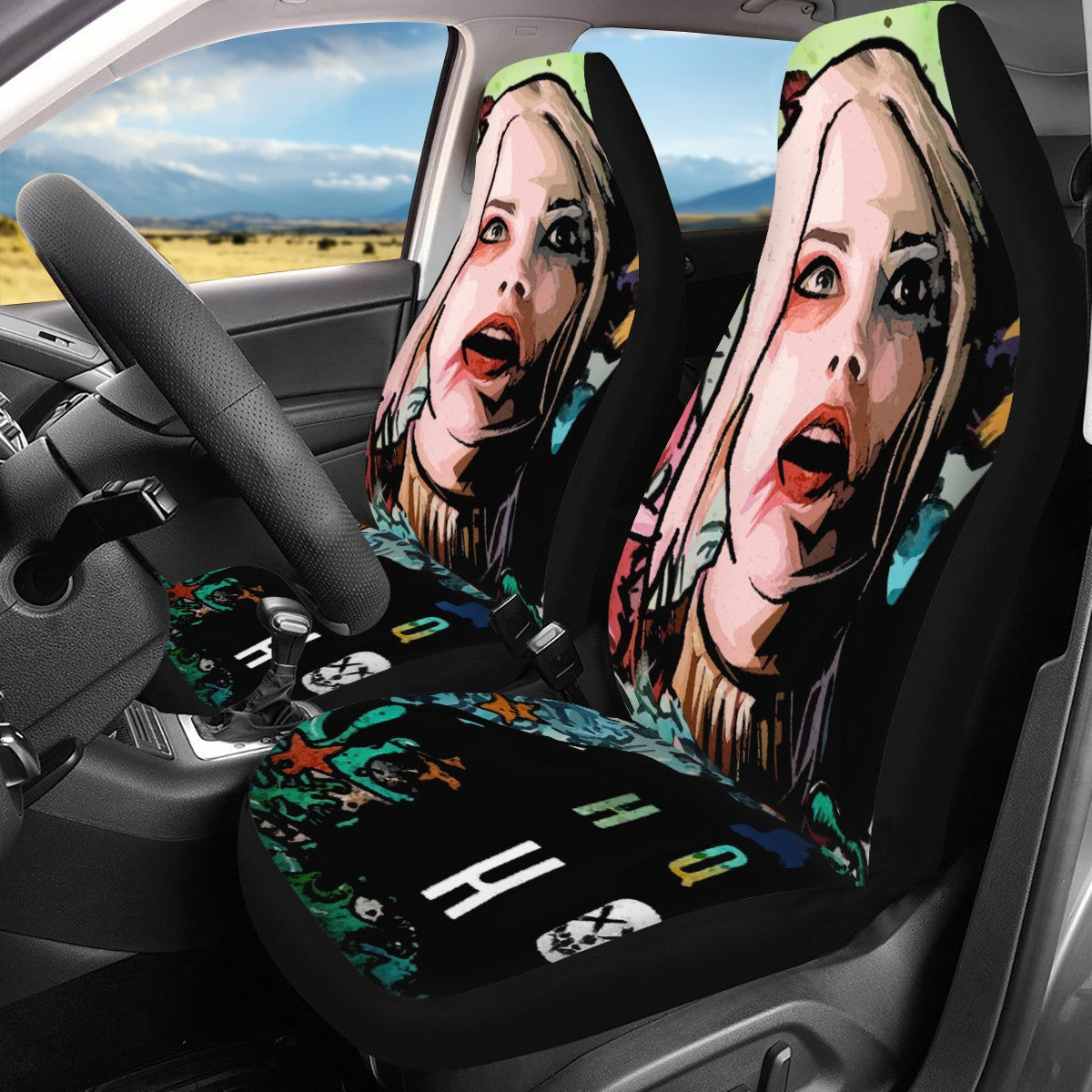 Harley Quinn Custom 4Pcs Car Seat Covers