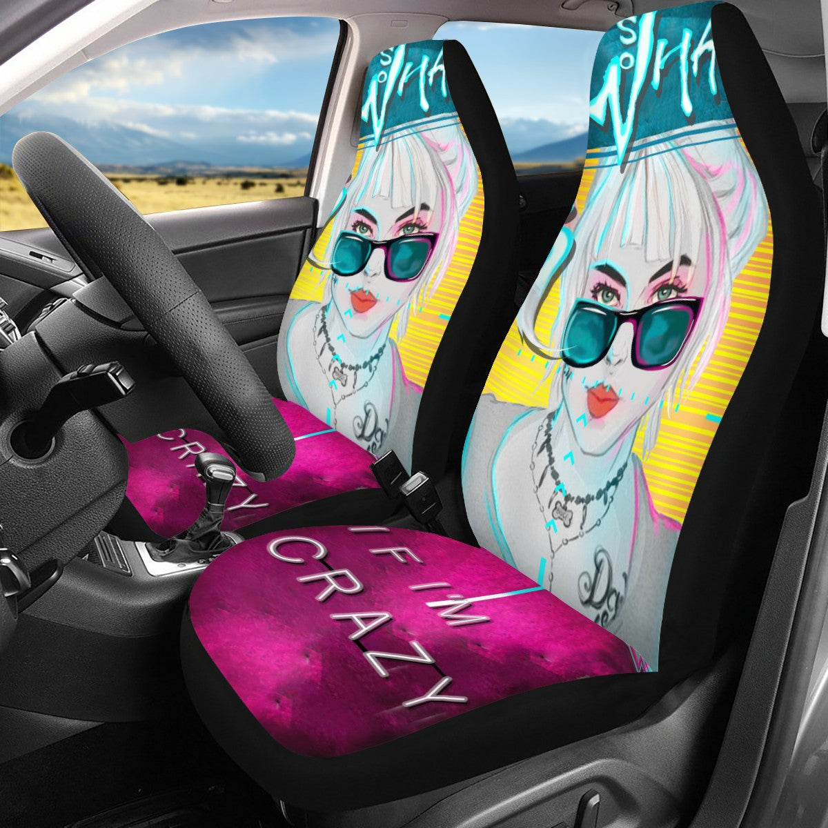 Harley Quinn Custom 4Pcs Car Seat Covers
