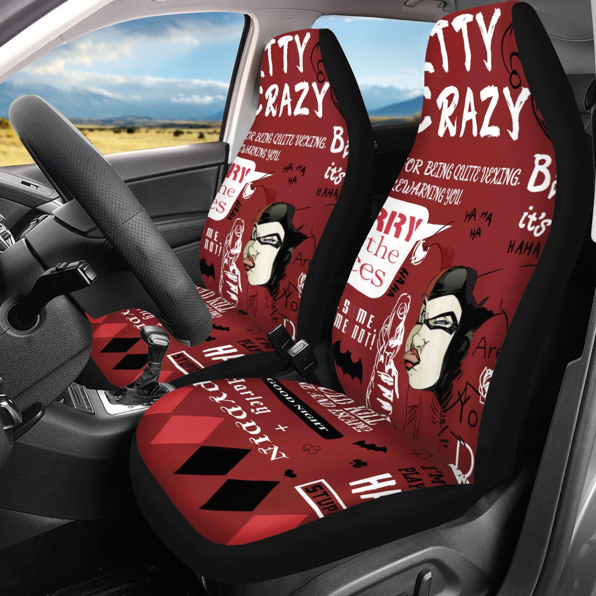 Harley Quinn Custom 4Pcs Car Seat Covers
