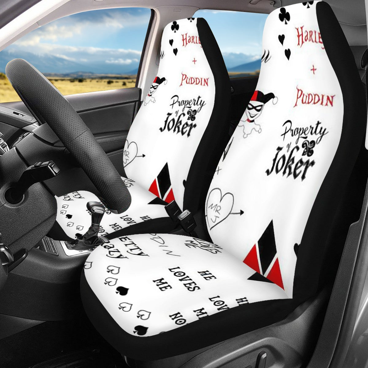 Harley Quinn Custom 4Pcs Car Seat Covers