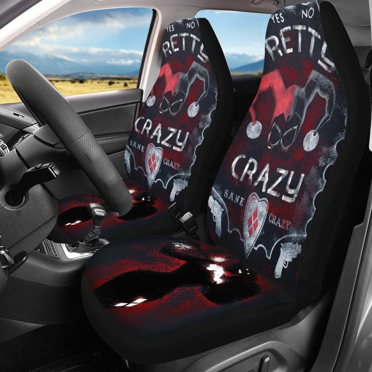Harley Quinn Custom 4Pcs Car Seat Covers