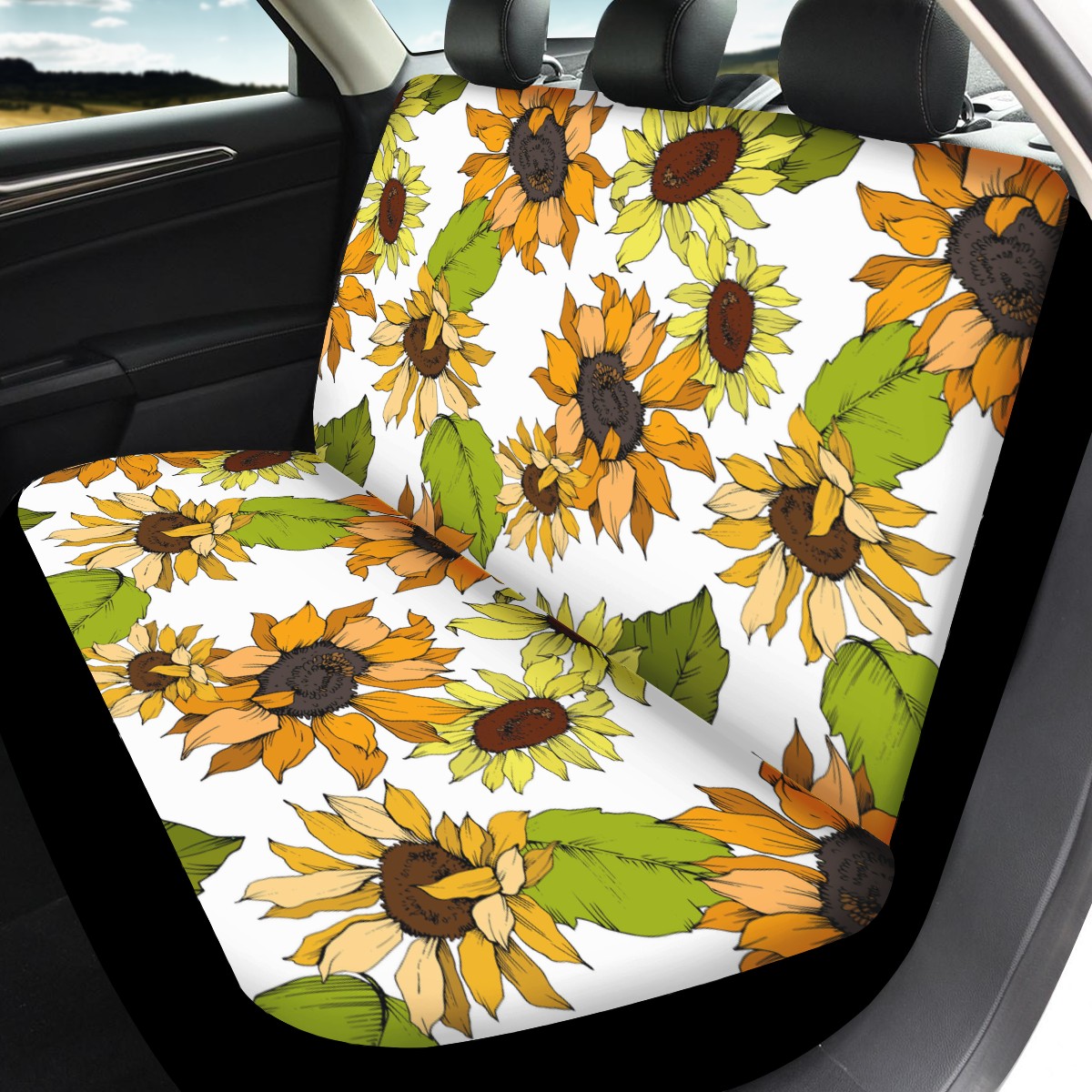 Sunflower Custom 4Pcs Car Seat Covers
