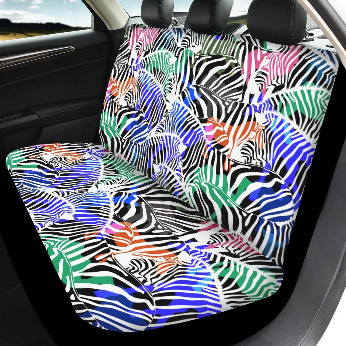 Zebra Custom 4Pcs Car Seat Covers