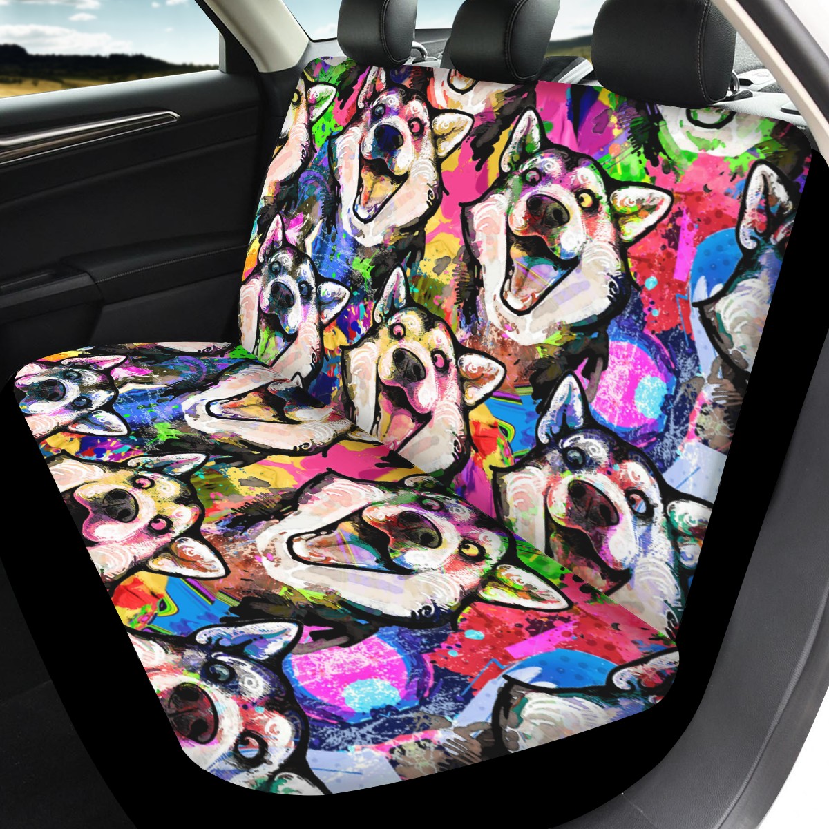 Huskie Custom 4Pcs Car Seat Covers