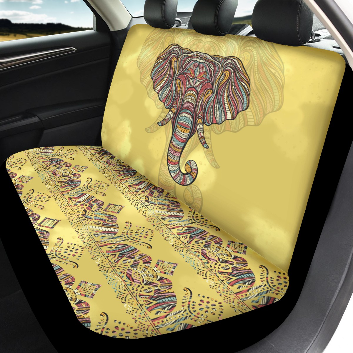 Elephant Custom 4Pcs Car Seat Covers
