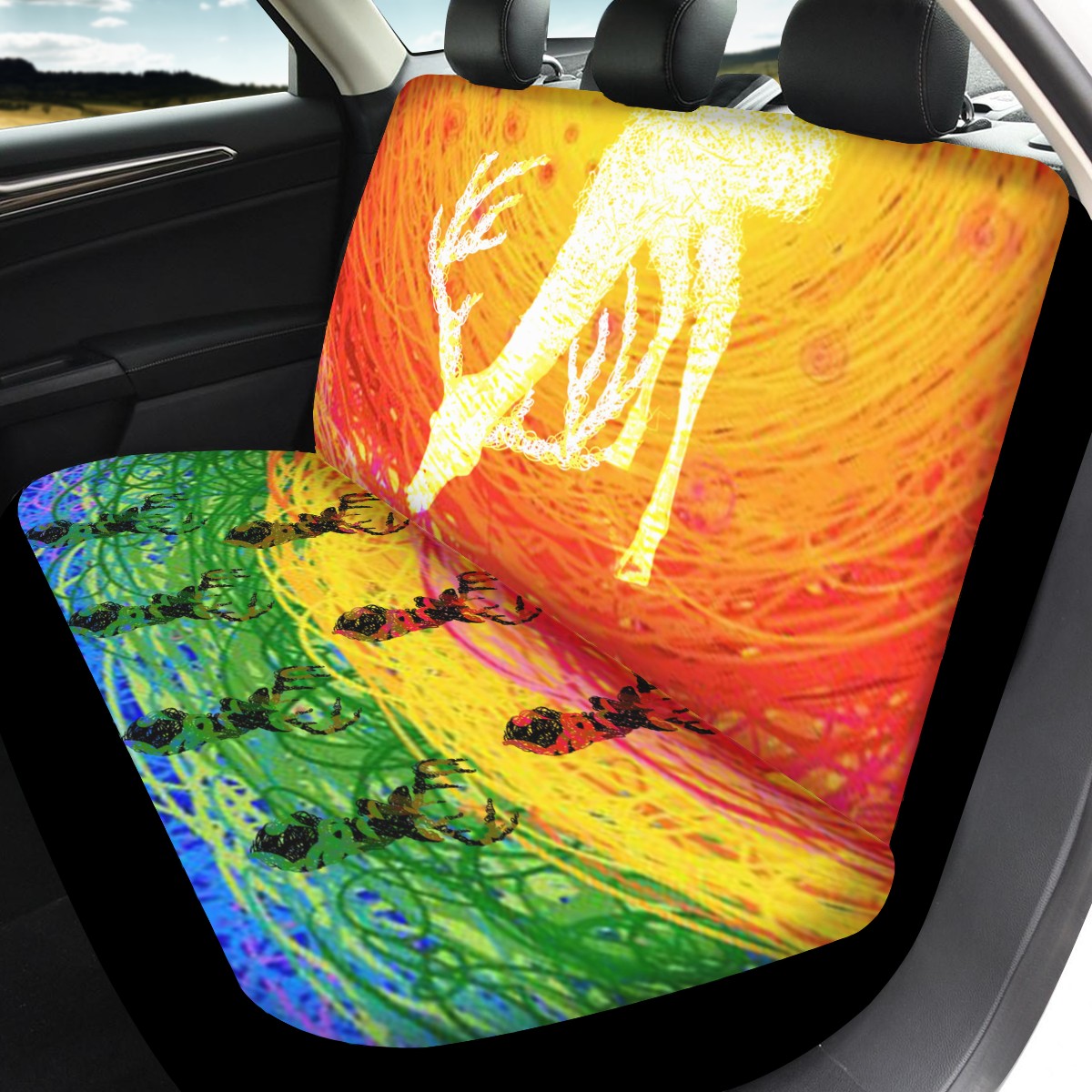Deer Custom 4Pcs Car Seat Covers