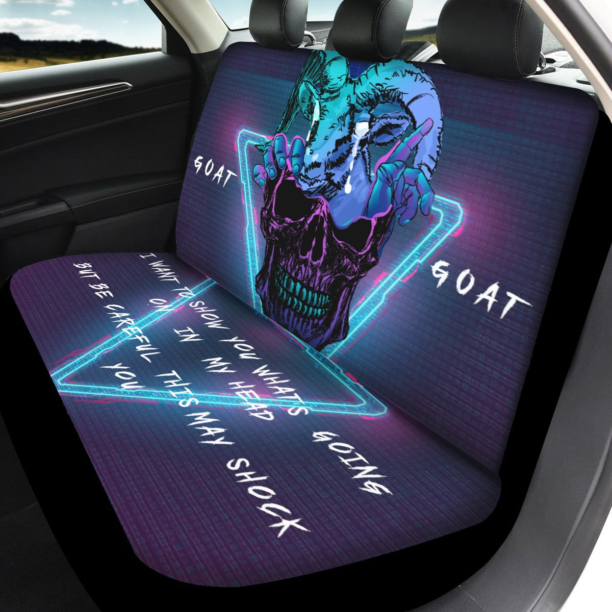 Goat Custom 4Pcs Car Seat Covers