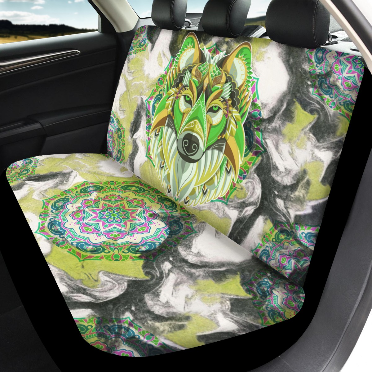 Dog Custom 4Pcs Car Seat Covers