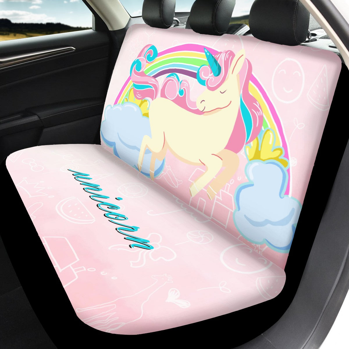 Unicorn Custom 4Pcs Car Seat Covers