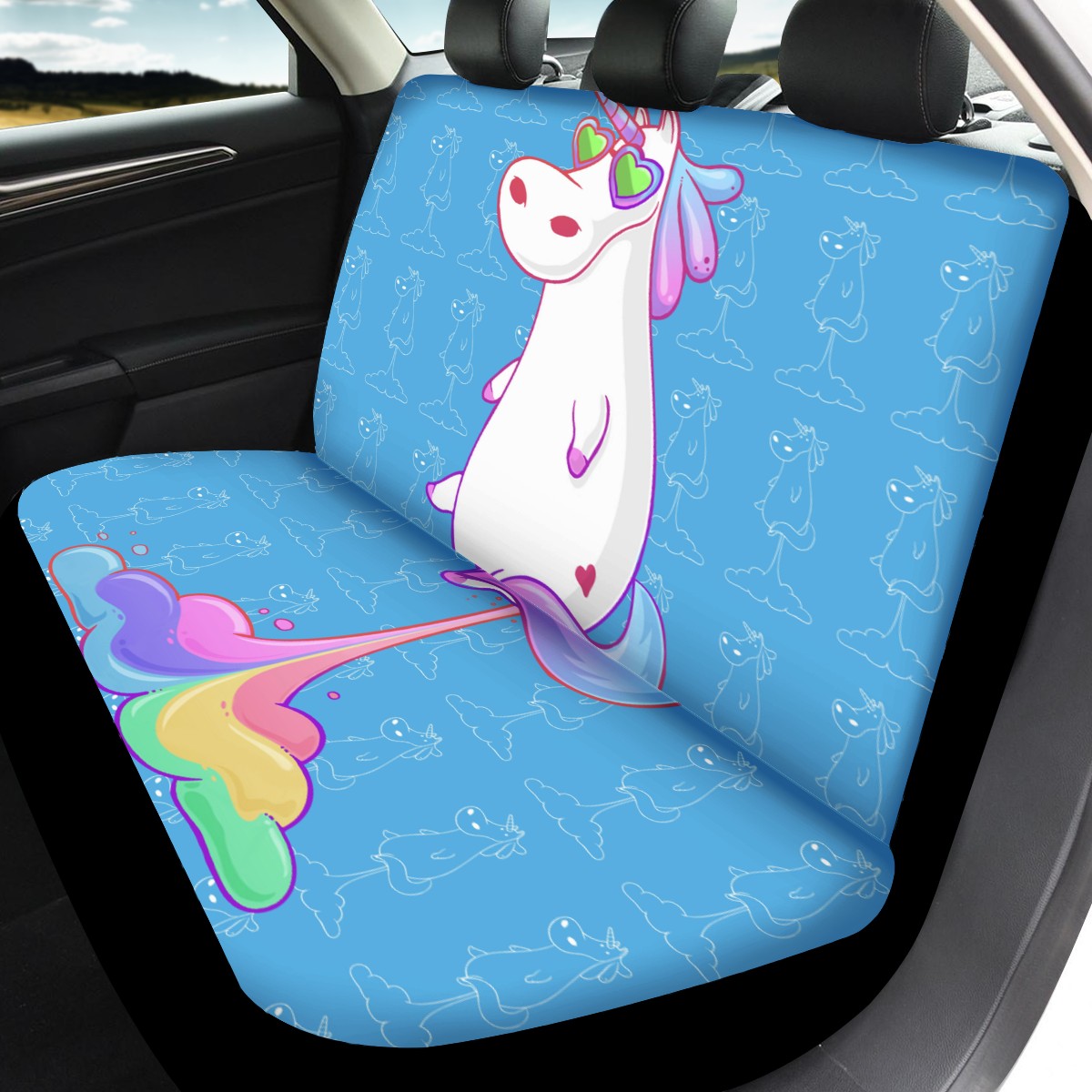 Unicorn Custom 4Pcs Car Seat Covers