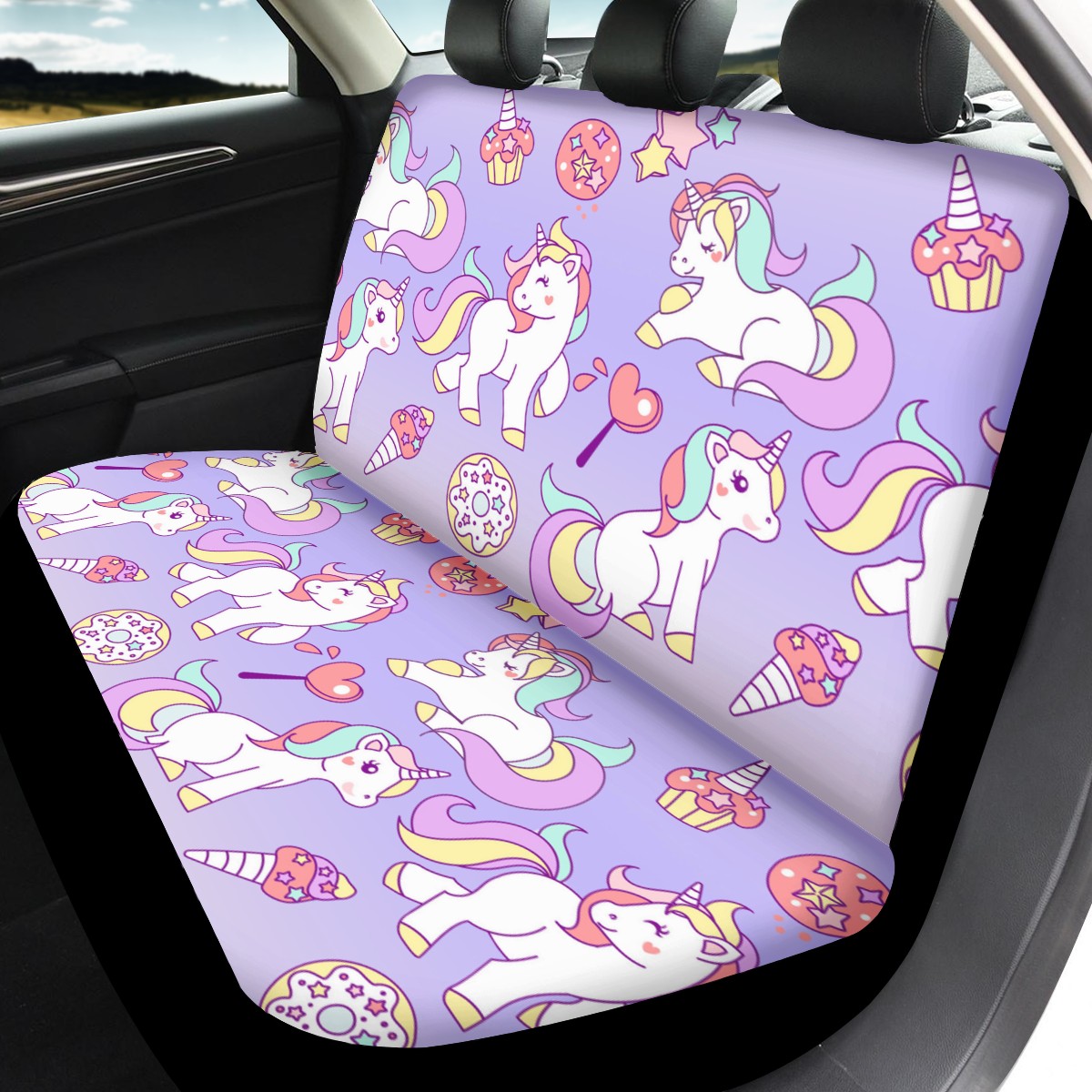 Unicorn Custom 4Pcs Car Seat Covers