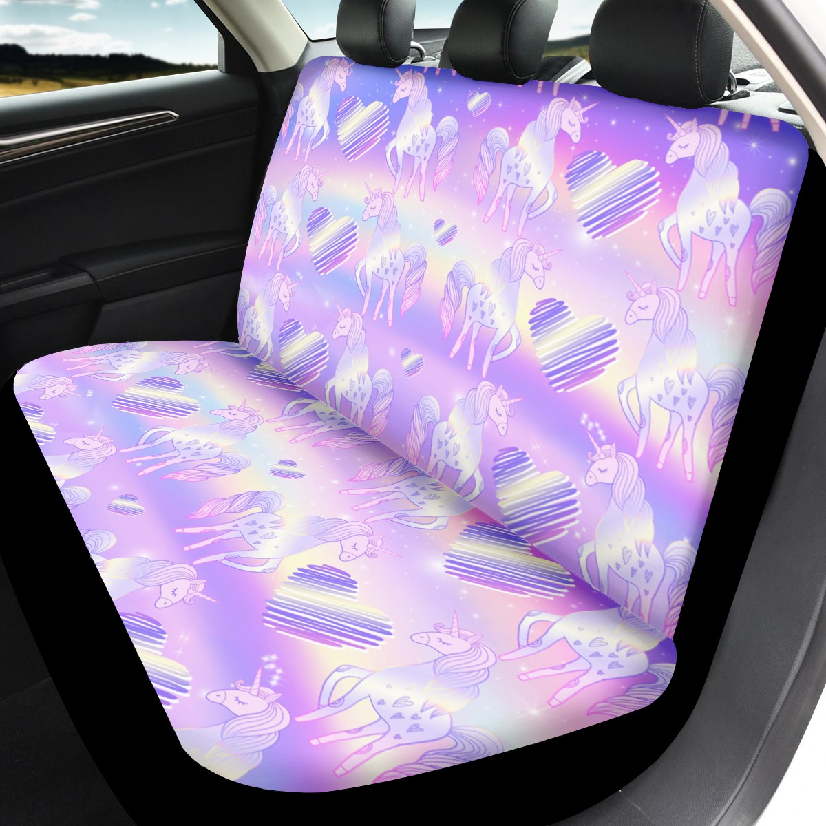 Unicorn Custom 4Pcs Car Seat Covers