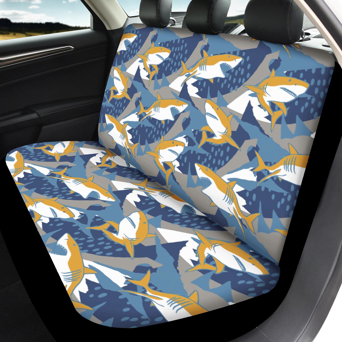Shark Custom 6Pcs Car Seat Covers